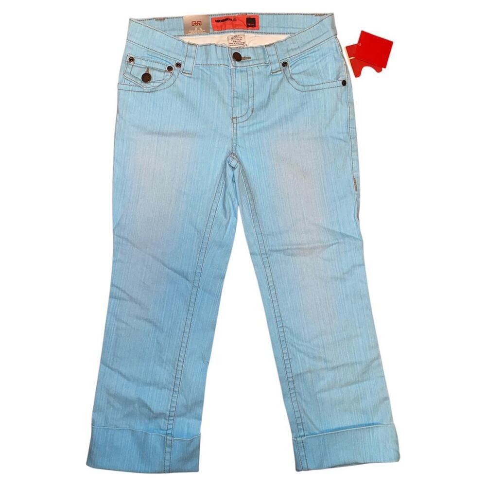 NWT 2004 Mossimo light blue Low rise straight leg capri jeans in size 3